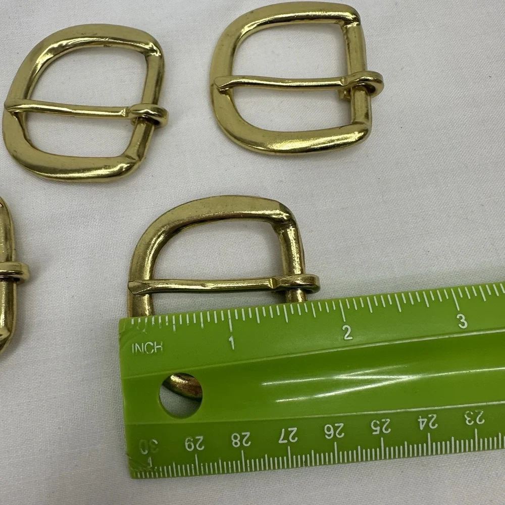 Lot Of 5 Solid Brass Belt Buckle Ranger Police Duty Belt Replacement Accessories